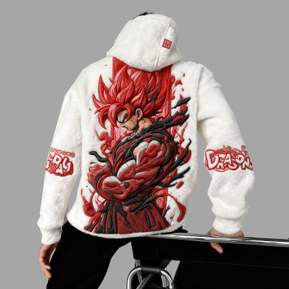 Dragon Ball Color Blocked Plush Hoodie
