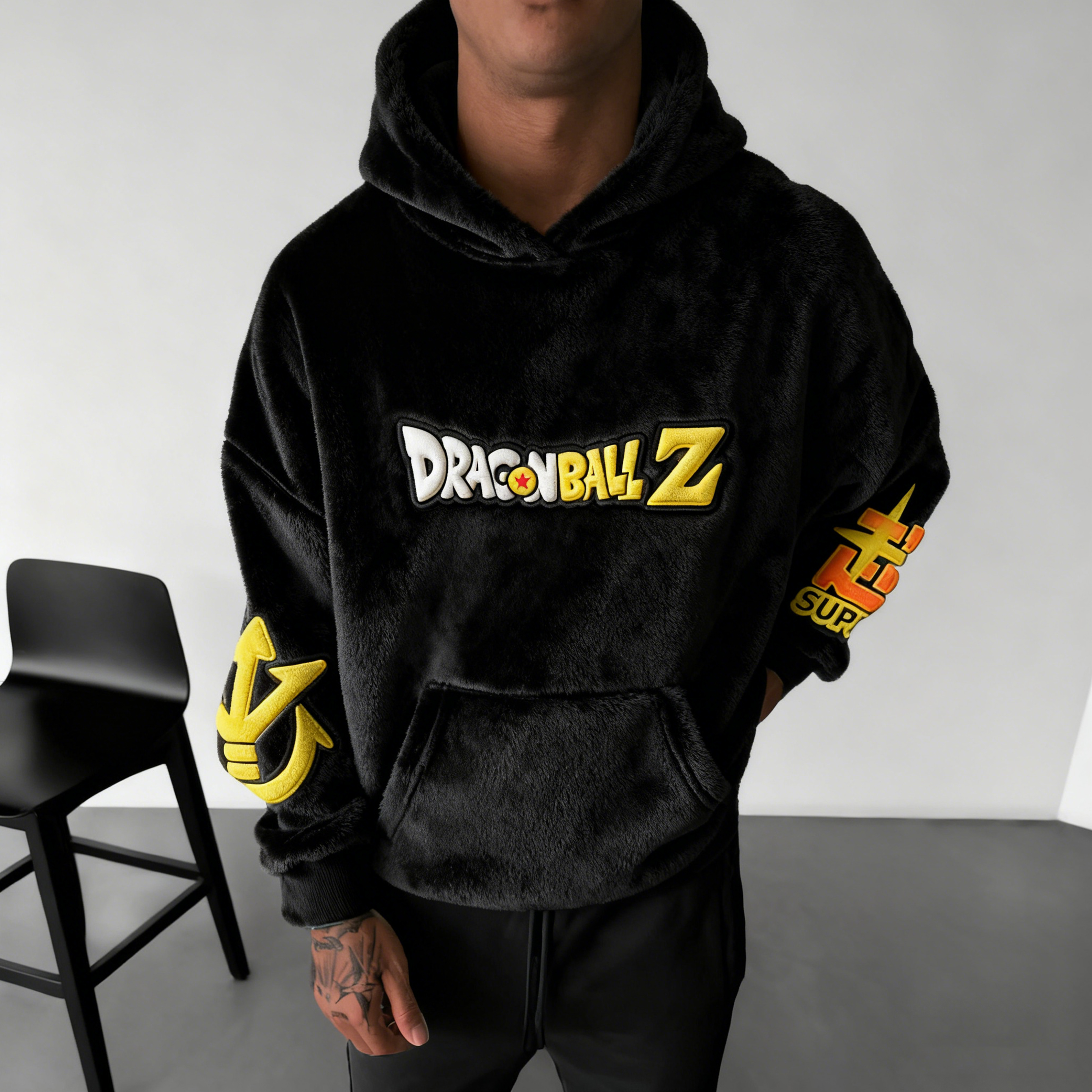 Dragon Ball Color Blocked Plush Hoodie