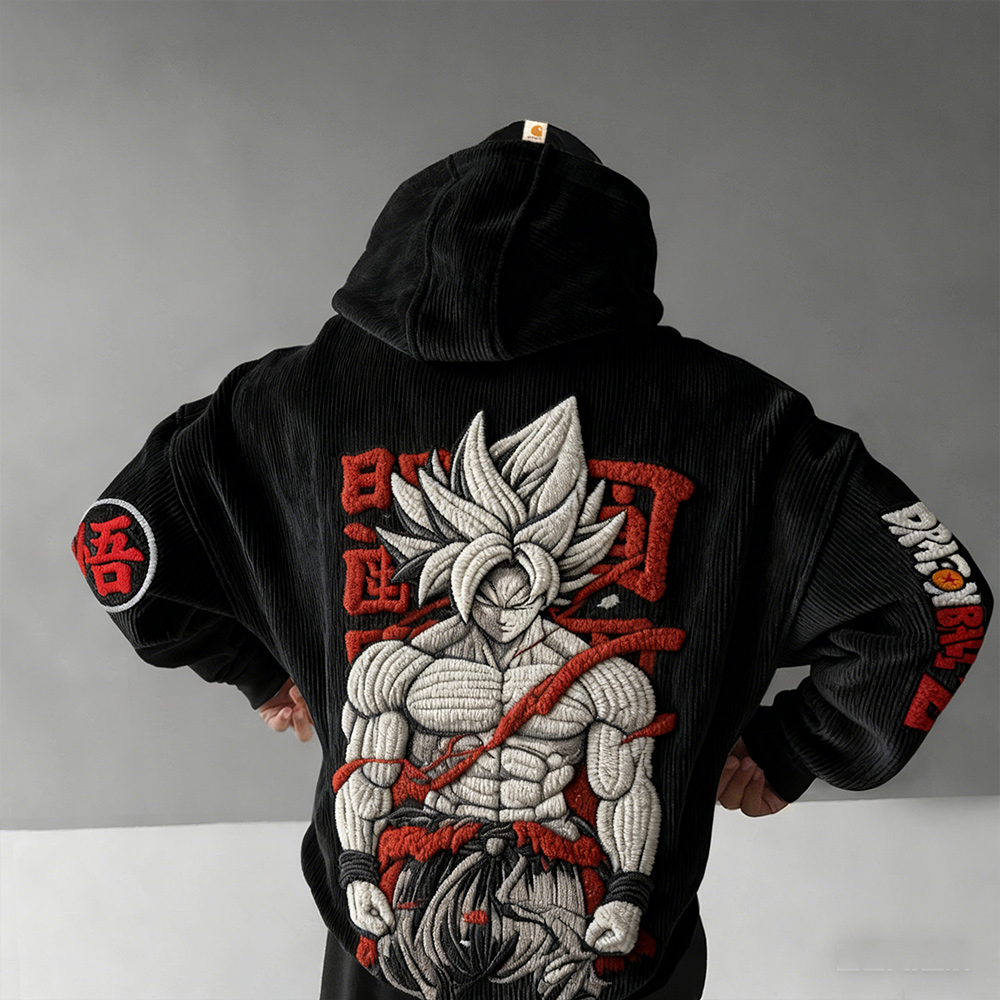 Dragon Ball Color Blocked Plush Hoodie
