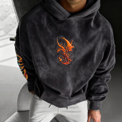 Pokémon Color Blocked Suede Hoodie