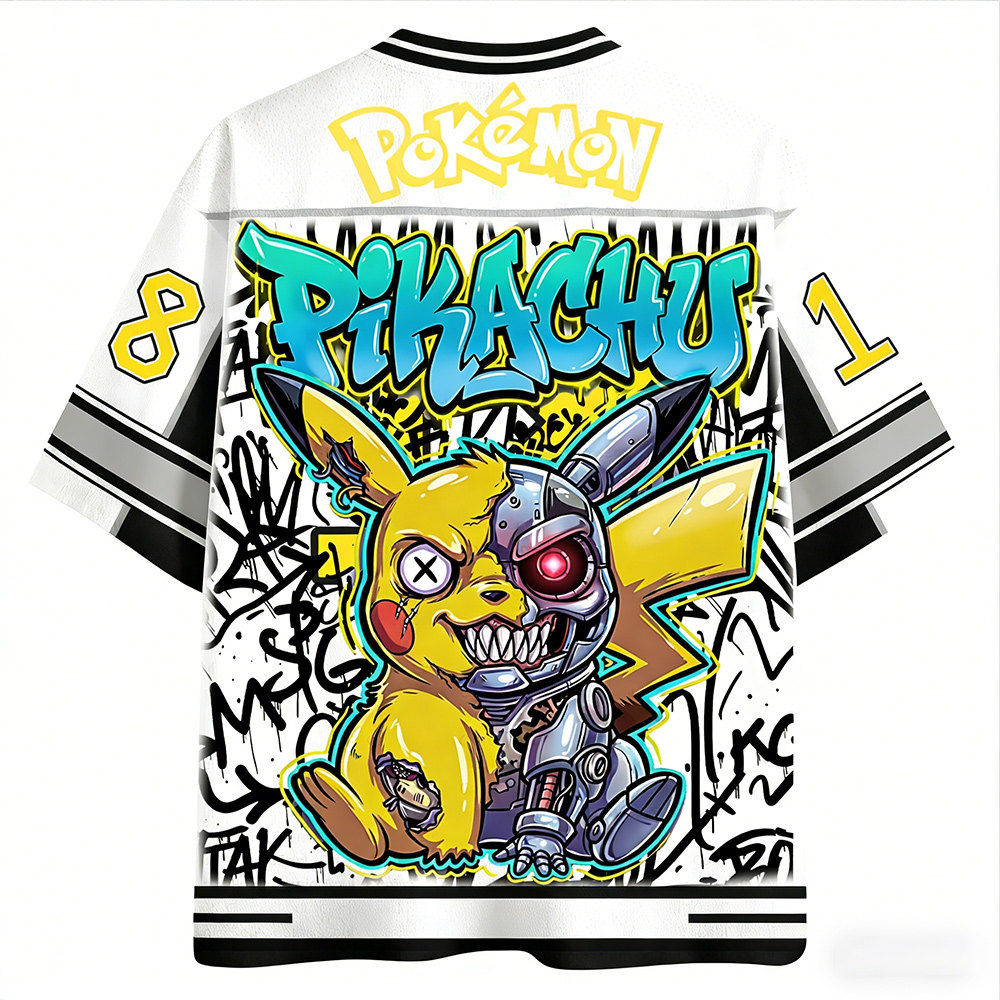 Unisex Anime Retro Mesh Sports Jersey T-Shirt