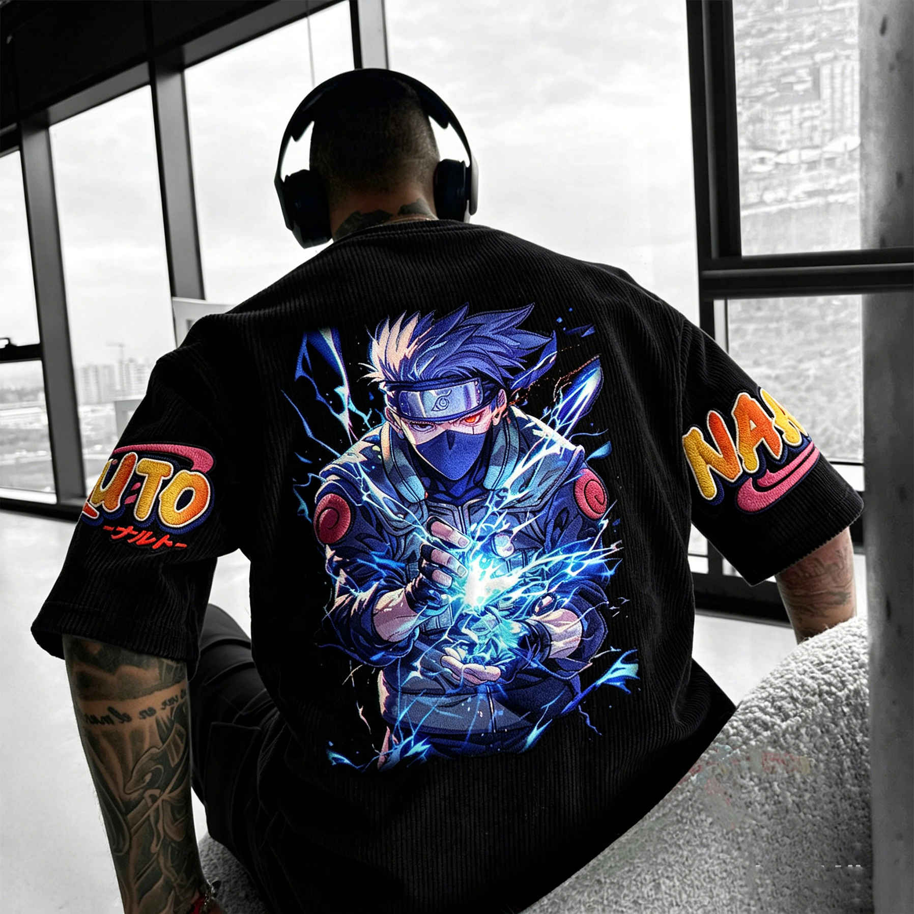 Naruto Anime Vintage Corduroy T-Shirt