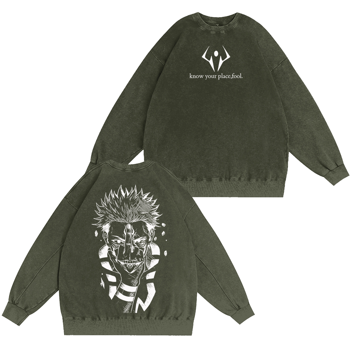 Jujutsu Kaisen :Ryomen Sukuna Vintage washed T-shirt/Crewneck/Hoodie