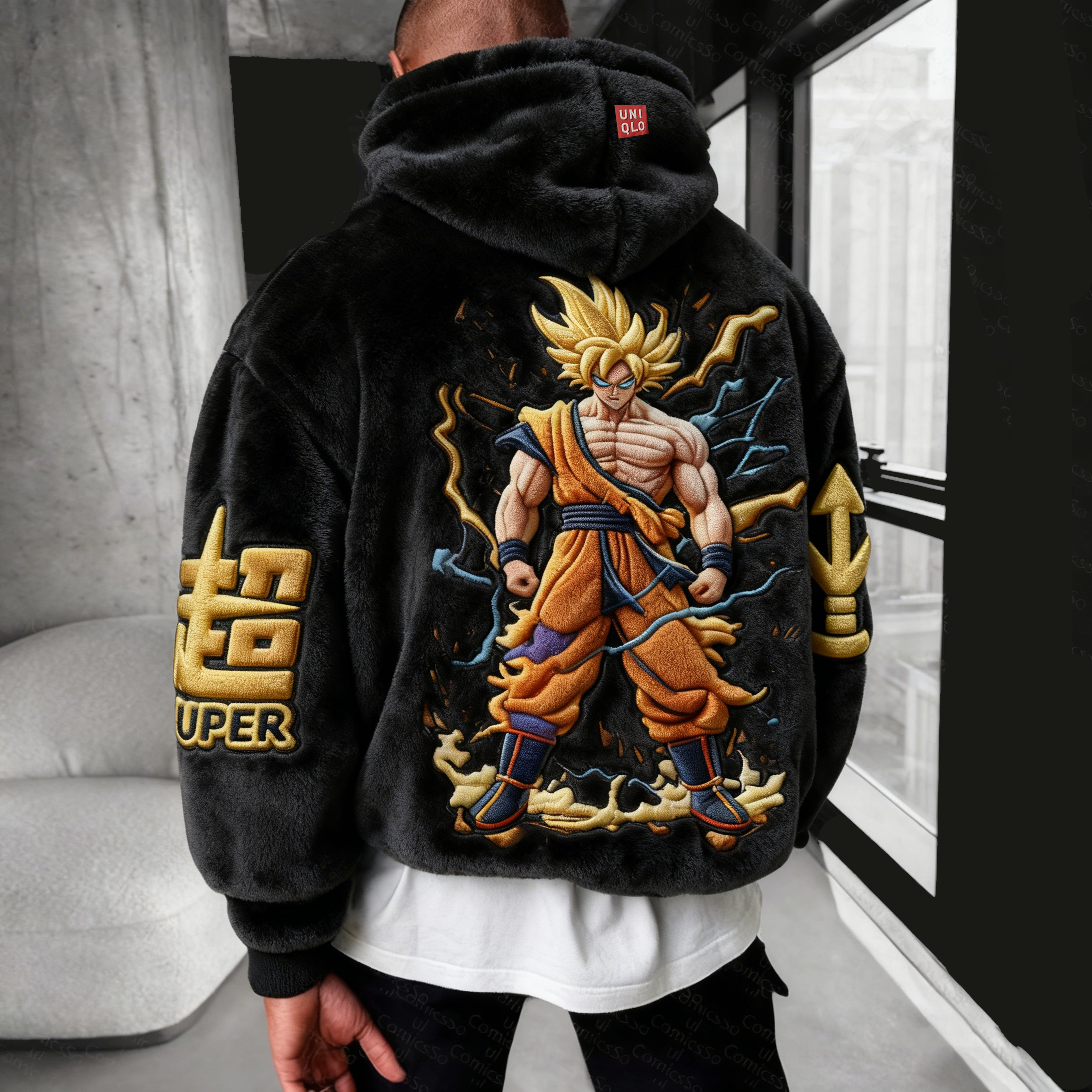 Dragon Ball Color Blocked Plush Hoodie