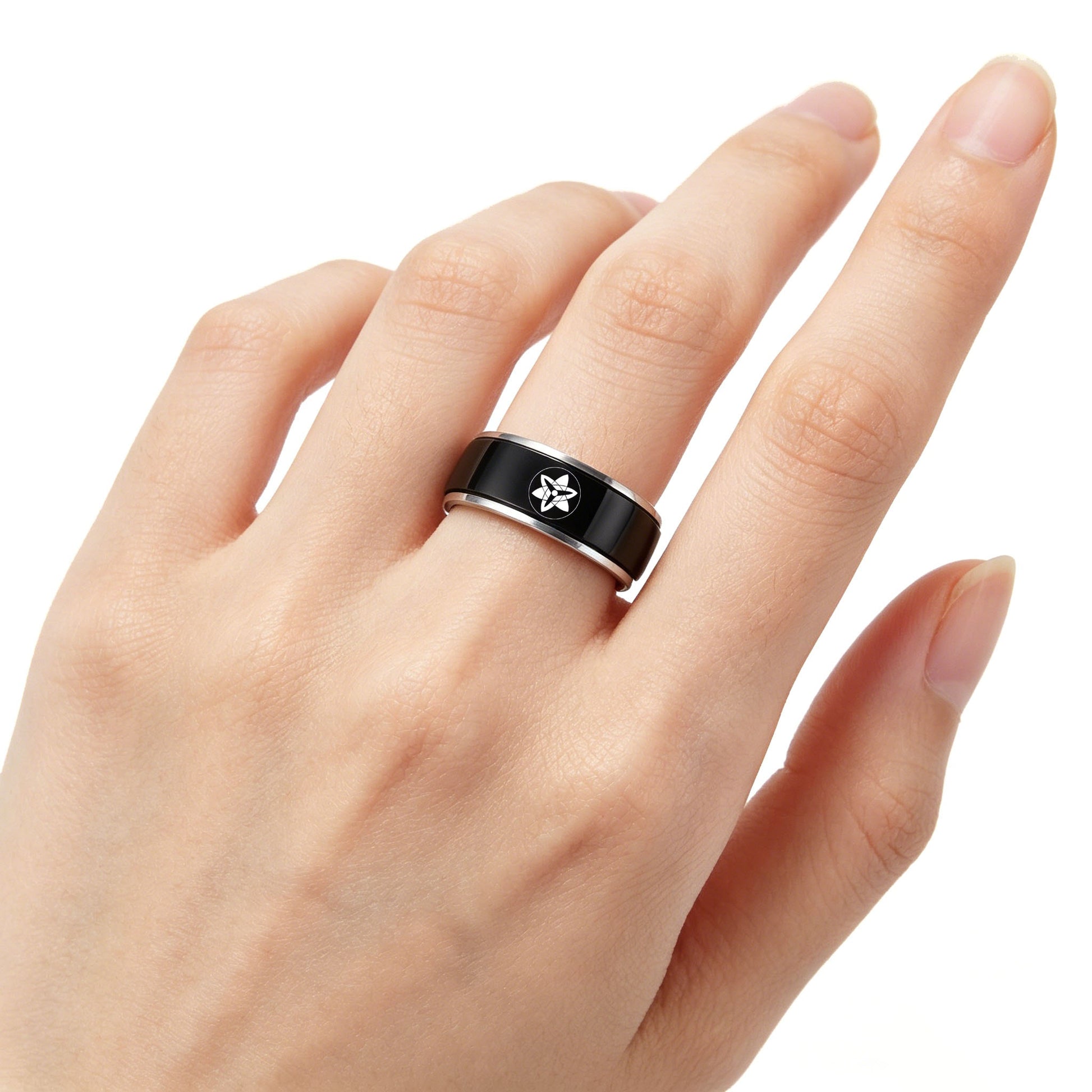 Naruto Sasuke Uchiha Sharingan Jewelry Set, Anime Bracelet & Ring Gift Box
