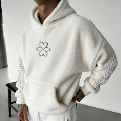 Demon Slayer:Kanroji Mitsuri  Color-blocked Plush Hoodie