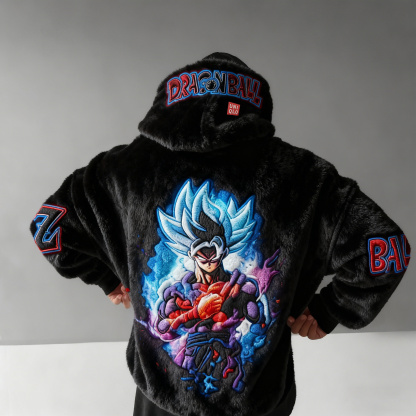Dragon Ball Color Blocked Plush Hoodie