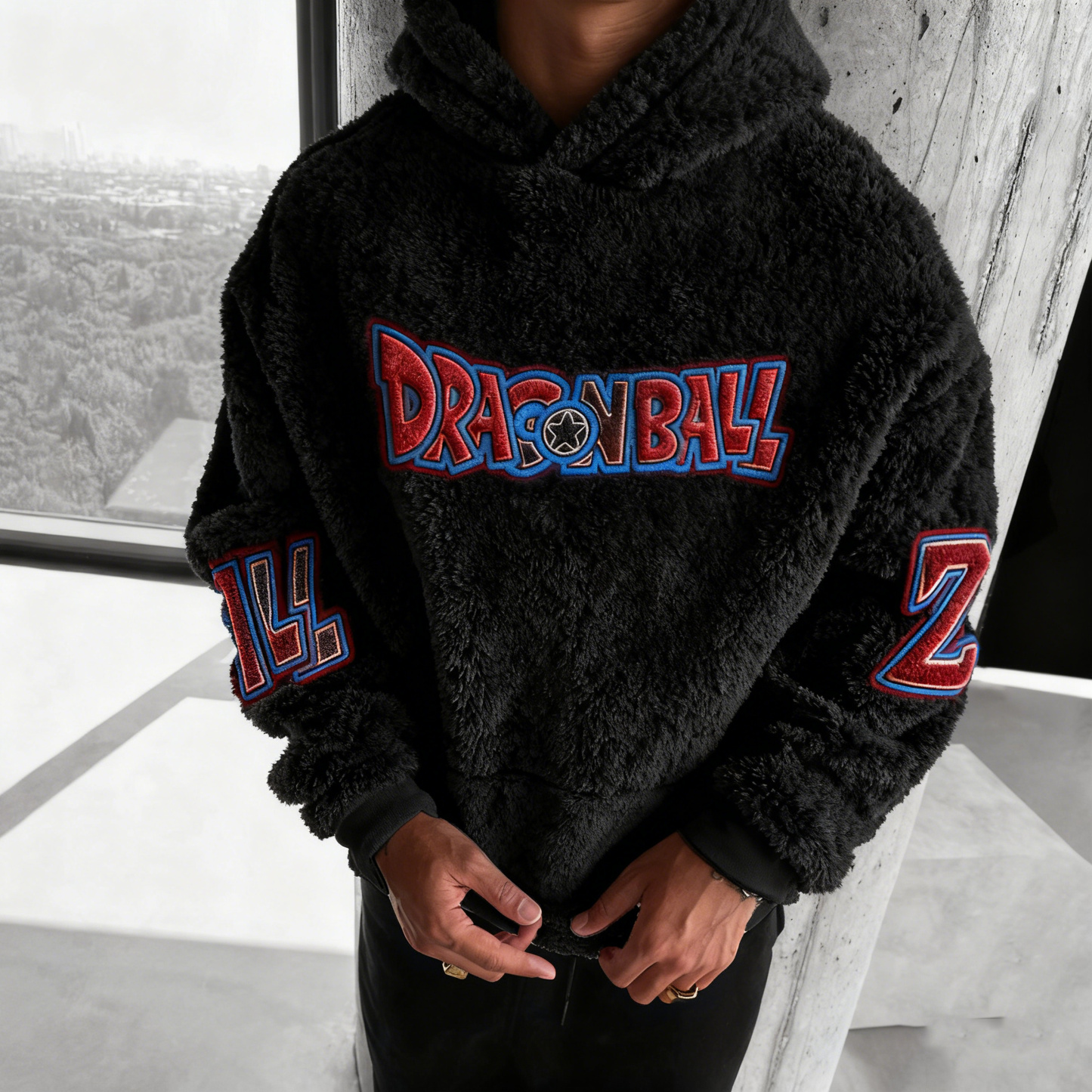 Dragon Ball Color Blocked Plush Hoodie