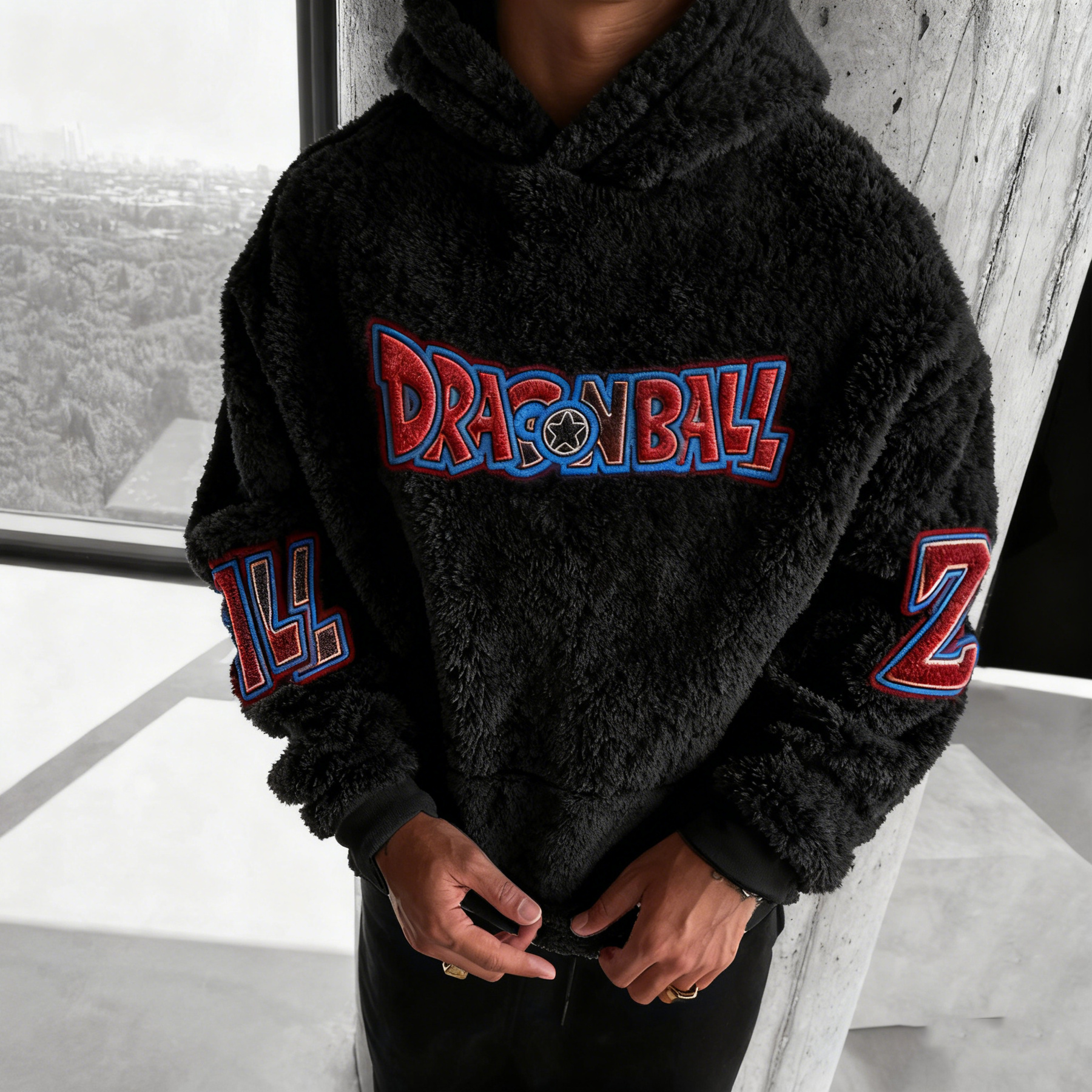 Dragon Ball Color Blocked Plush Hoodie