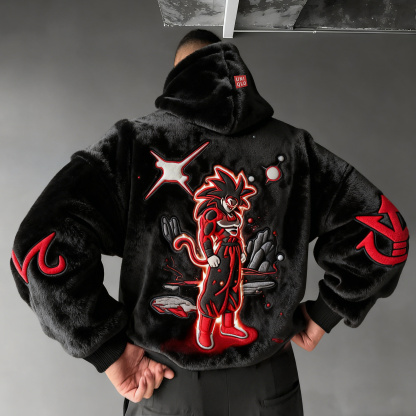 Dragon Ball Color Blocked Plush Hoodie