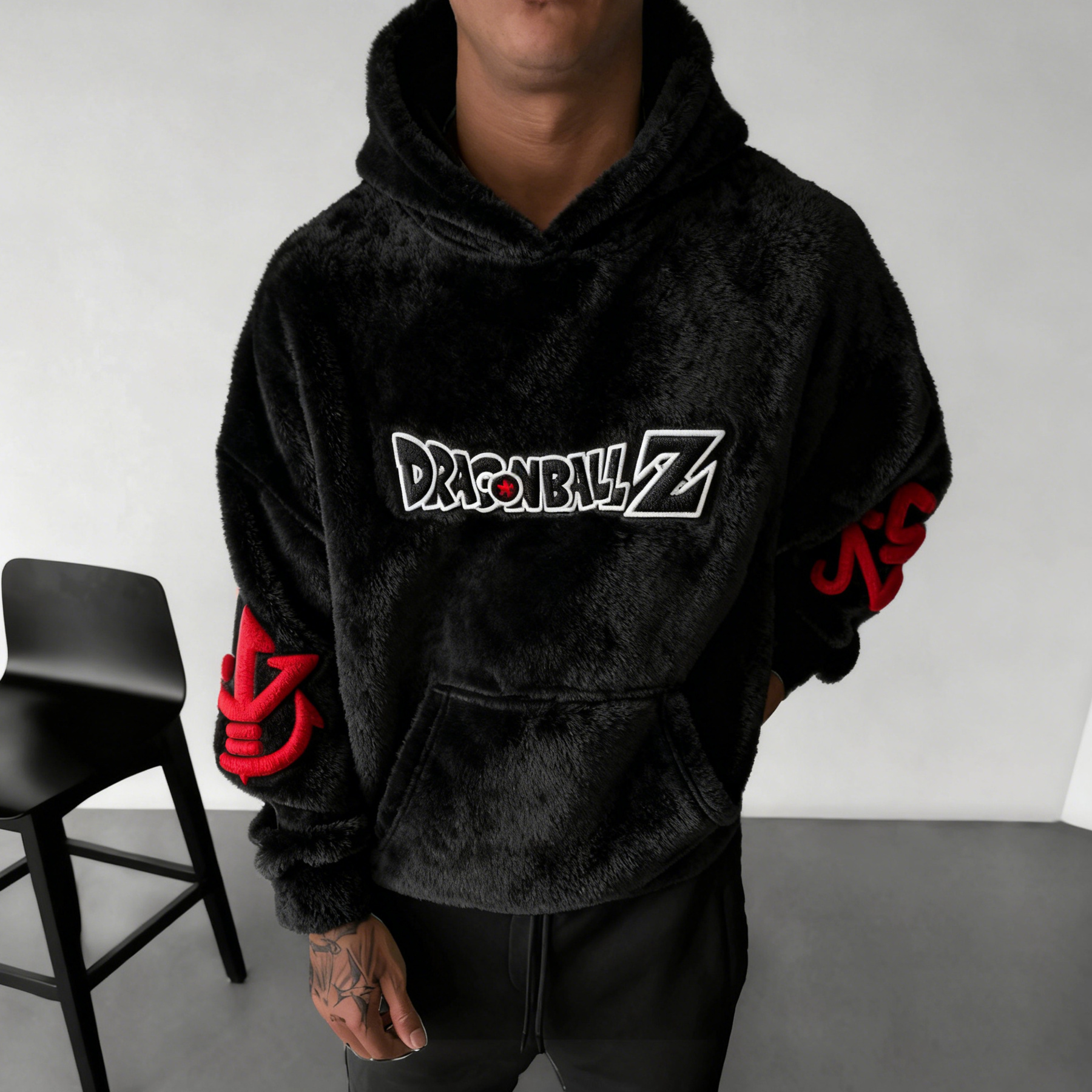 Dragon Ball Color Blocked Plush Hoodie