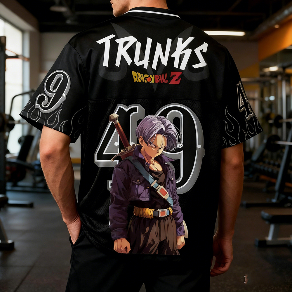 Unisex Anime Retro Mesh Sports Jersey T-Shirt