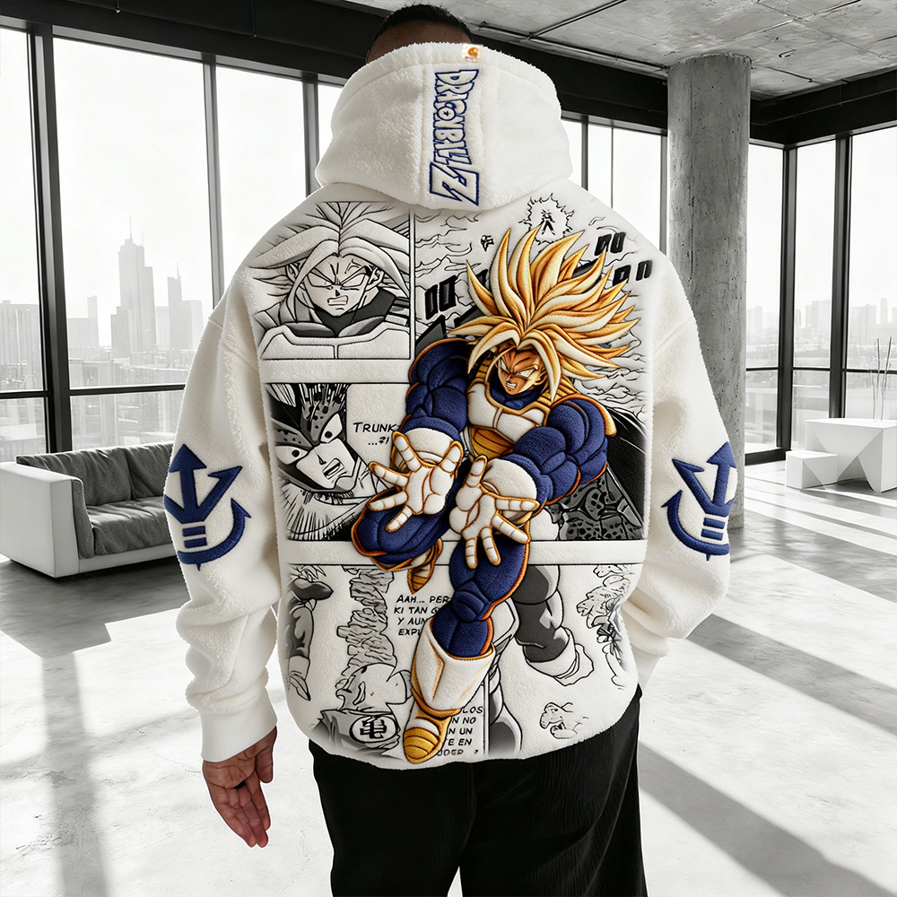 Dragon Ball Color Blocked Plush Hoodie