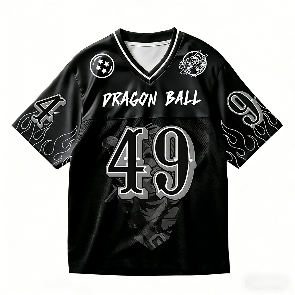 Unisex Anime Retro Mesh Sports Jersey T-Shirt