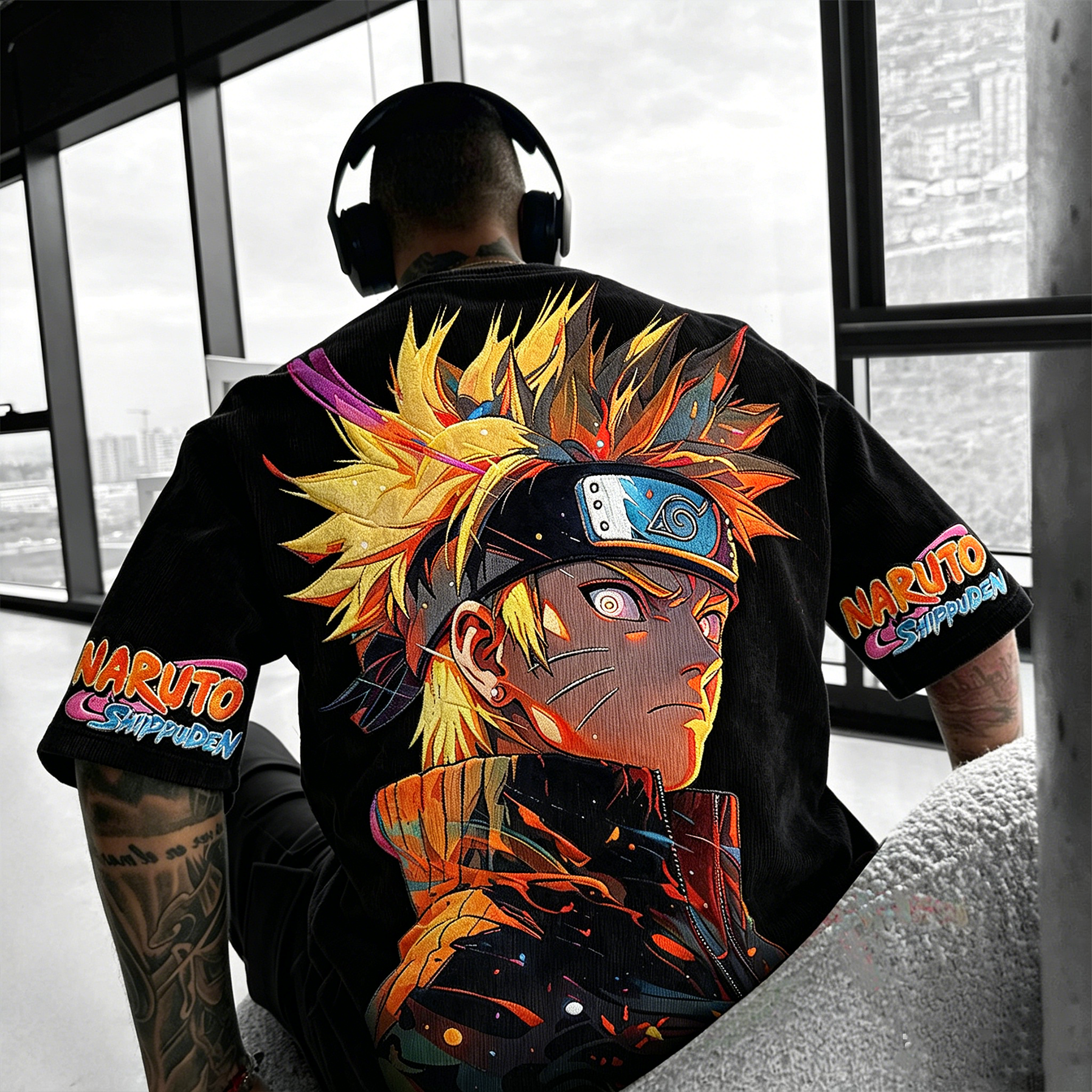 Naruto Anime Vintage Corduroy T-Shirt