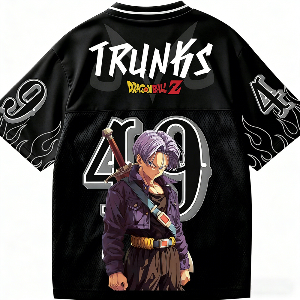 Unisex Anime Retro Mesh Sports Jersey T-Shirt