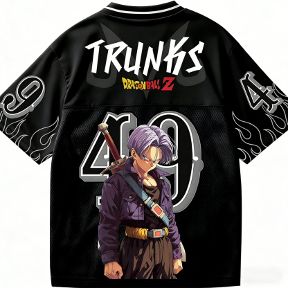 Unisex Anime Retro Mesh Sports Jersey T-Shirt