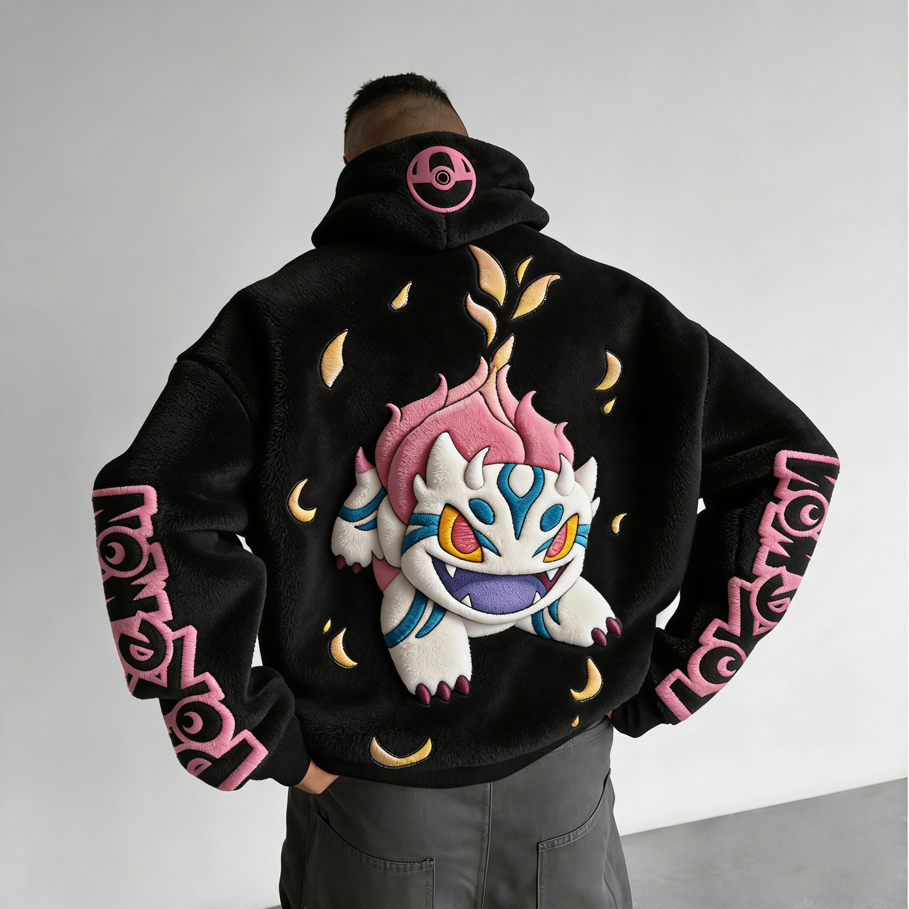 Pokémon：Bulbasaur Color-blocked Plush Hoodie