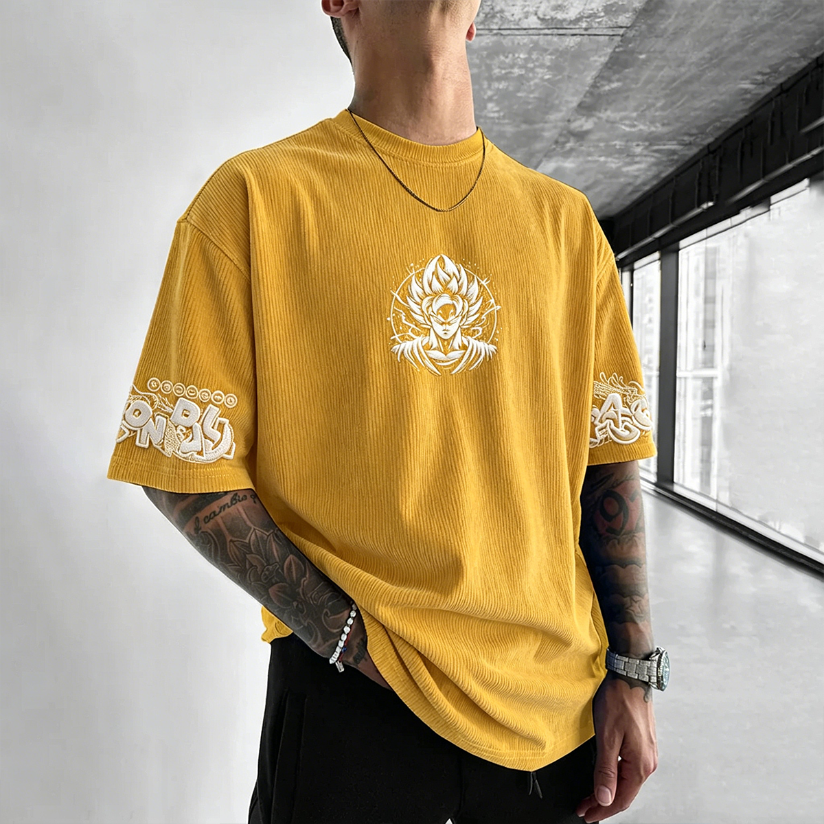 Dragon Ball Anime Vintage Waffle Knit T-Shirt
