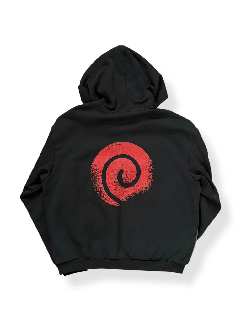 Naruto-themed functional-style hoodie with zipper