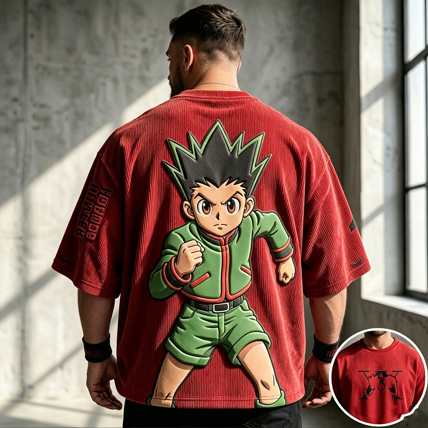 Hunter x Hunter Anime Vintage Waffle Knit T-Shirt