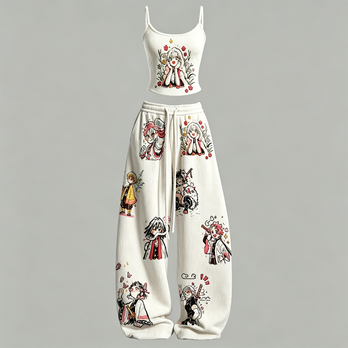Demon Slayer Top & Elasticated Trousers Two-Piece Set
