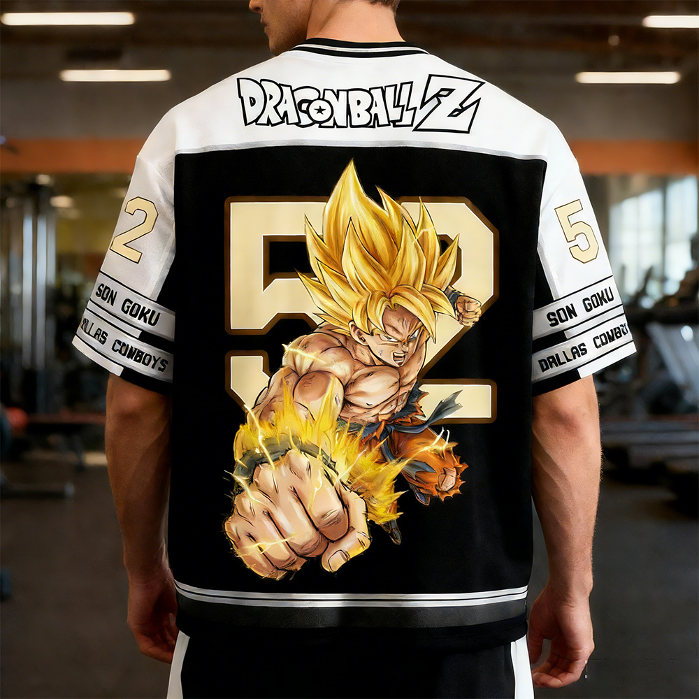 Unisex Anime Retro Mesh Sports Jersey T-Shirt