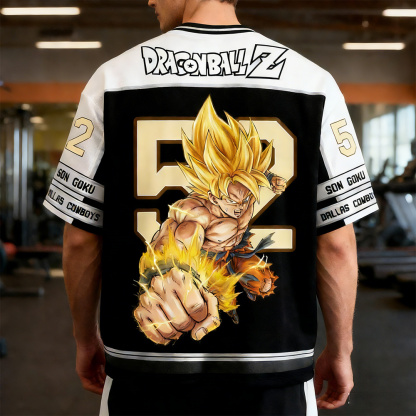 Unisex Anime Retro Mesh Sports Jersey T-Shirt