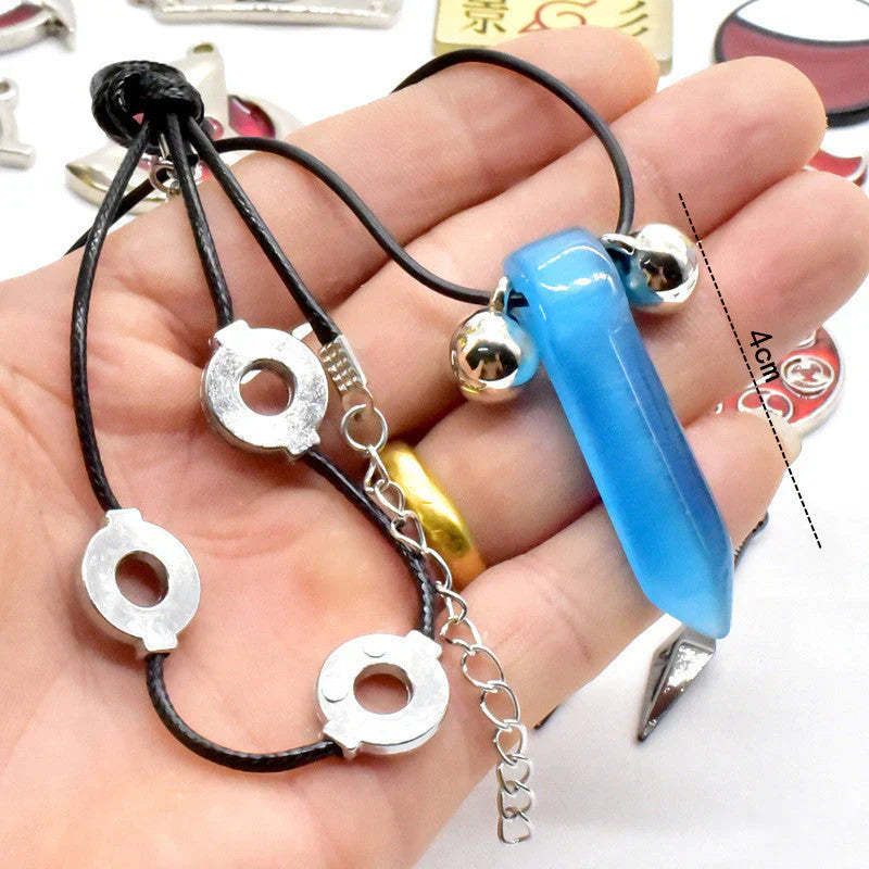 Naruto Naruto Uzumaki Sasuke Uchiha Anime Jewelry Gift Set, Ninja Kunai Headband Sharingan Pendant Collection Box