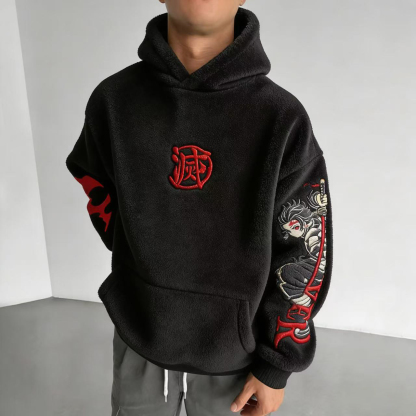 Unisex One Piece : Trafalgar Law Color-blocked Plush Hoodie