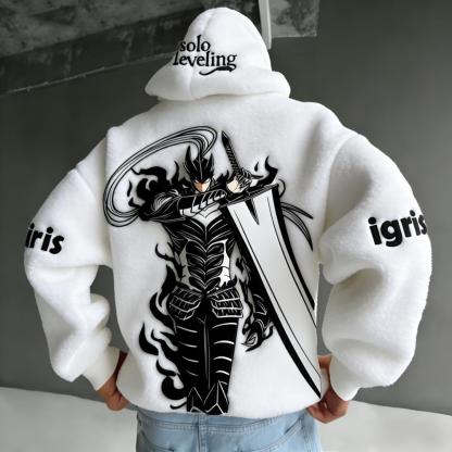 Men's Demon Slayer: Kimetsu no Yaiba Tanjiro Kamado Color-blocked Plush Hoodie