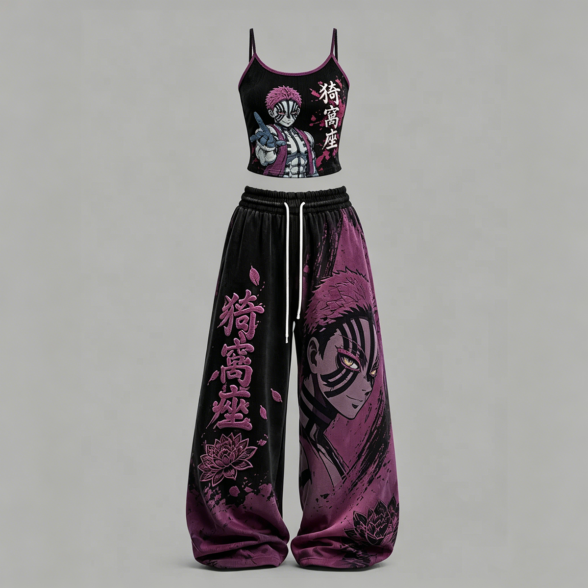Demon Slayer Top & Elasticated Trousers Two-Piece Set