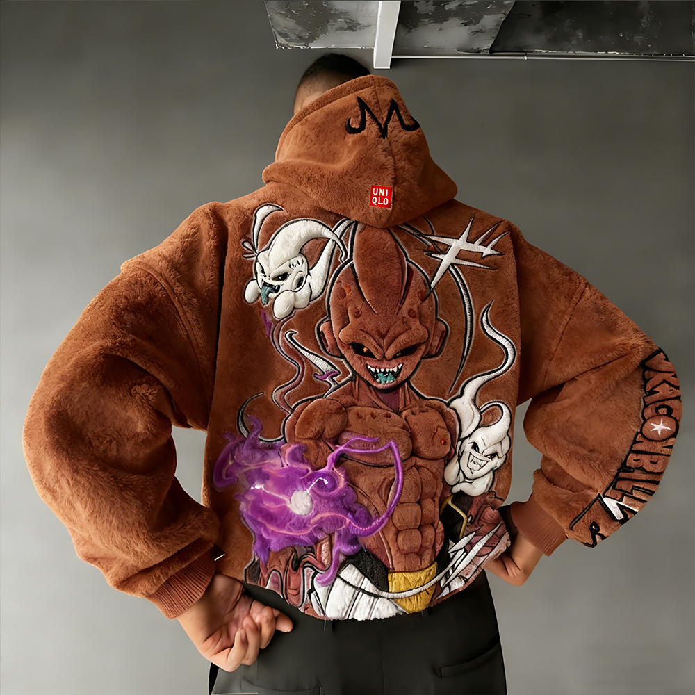 Dragon Ball Color Blocked Plush Hoodie