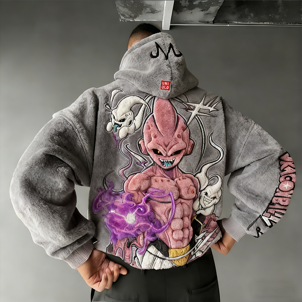 Dragon Ball Color Blocked Plush Hoodie