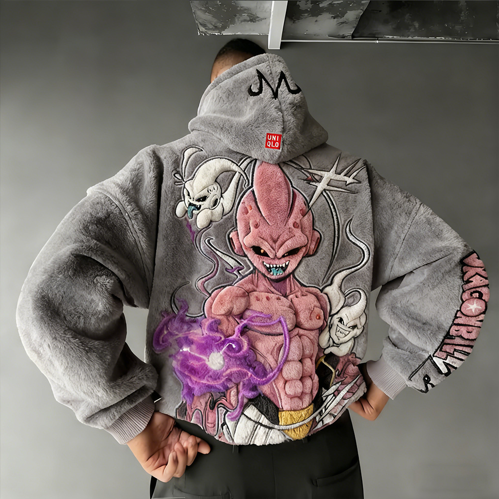 Dragon Ball Color Blocked Plush Hoodie