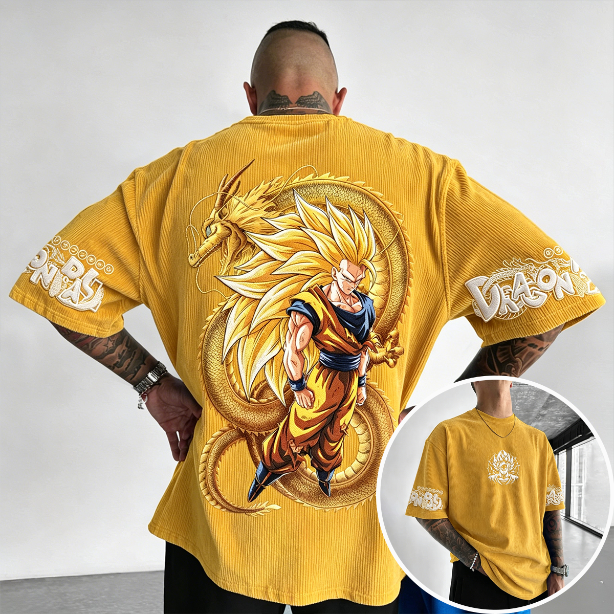 Dragon Ball Anime Vintage Waffle Knit T-Shirt