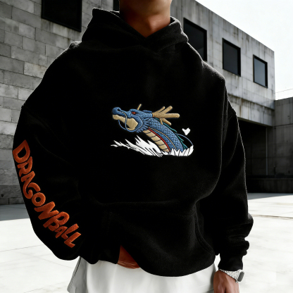 Dragon Ball Color-blocked Plush Hoodie