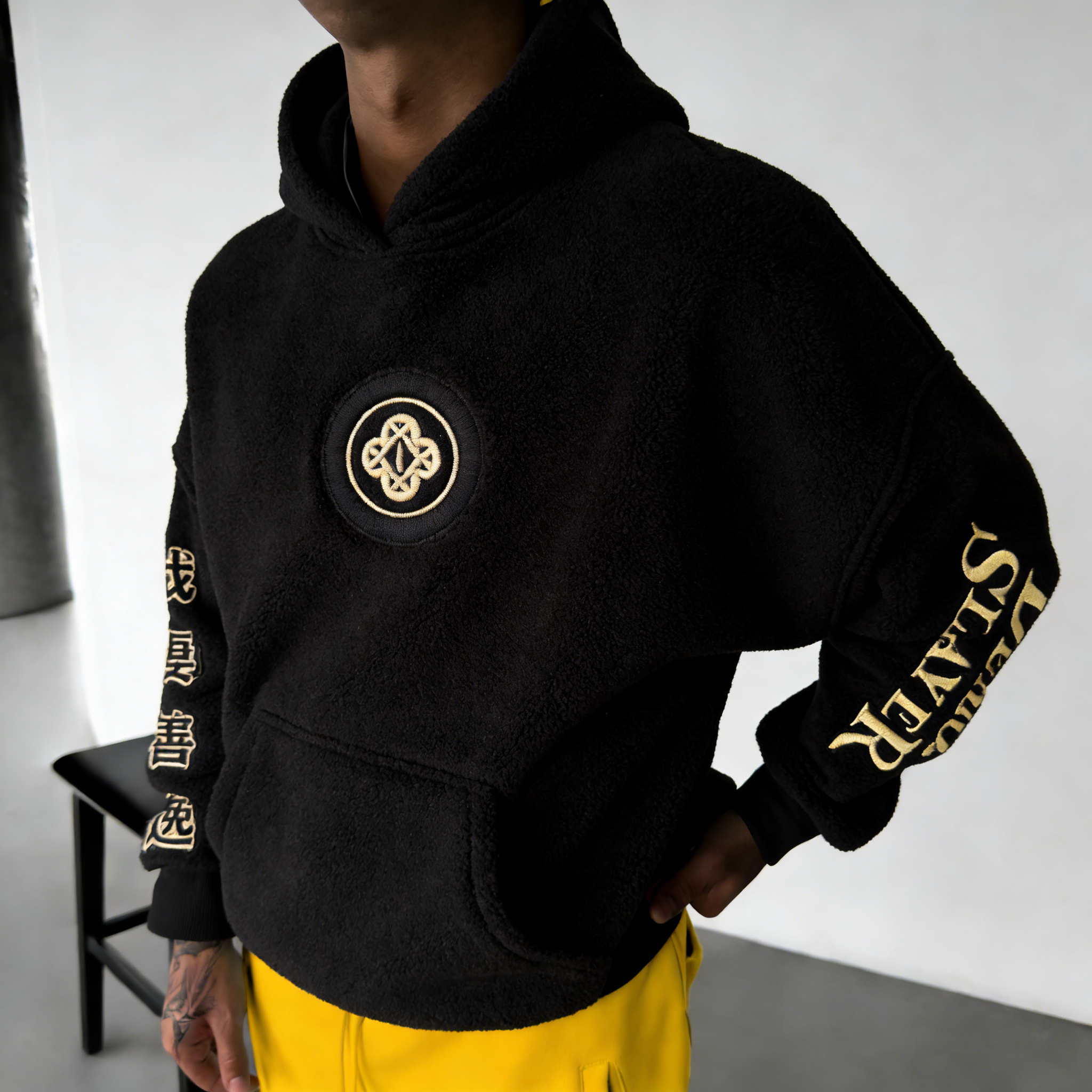 Demon Slayer Color-blocked Plush Hoodie