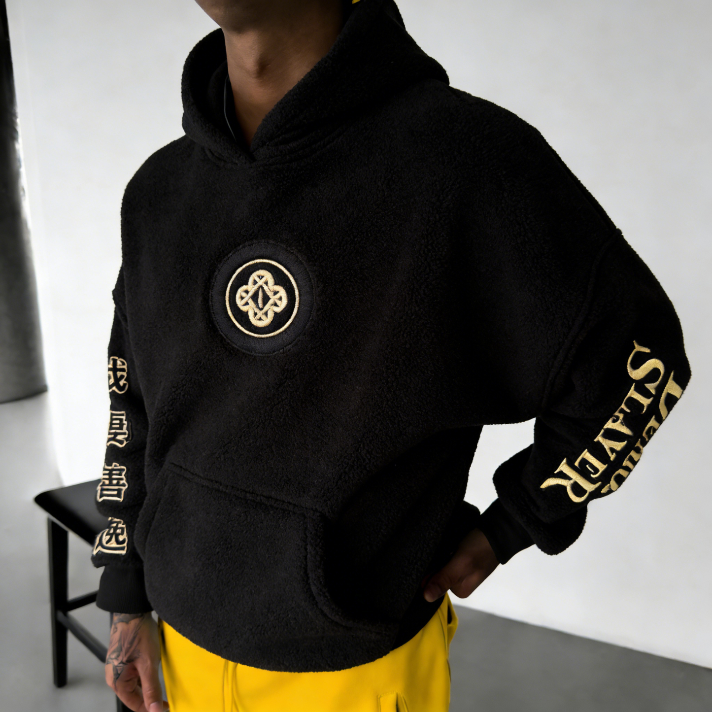 Demon Slayer Color-blocked Plush Hoodie