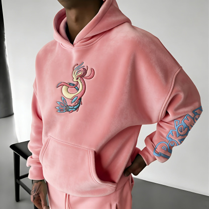 Pokémon Color-blocked Unisex Fleece Oversized Hoodie
