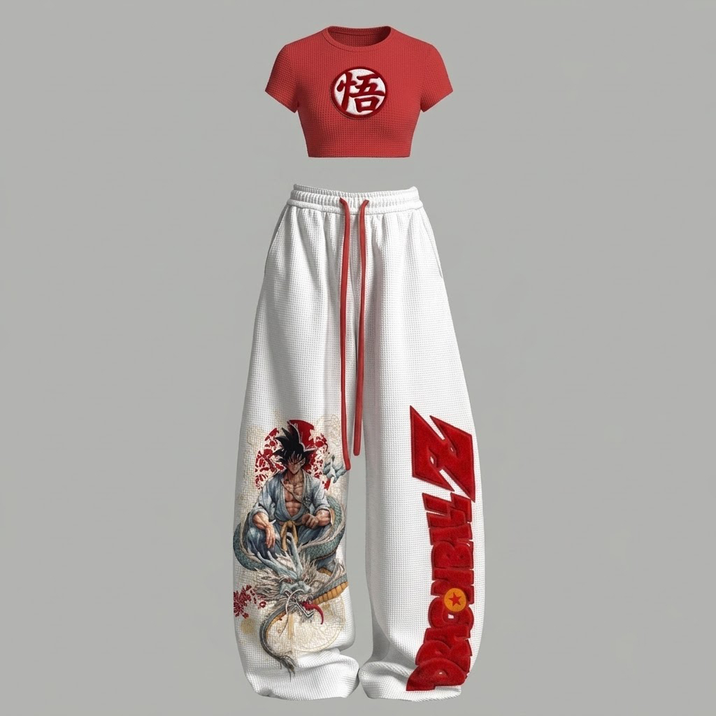 DRAGON BALL T-Shirt & Elasticated Trousers Two-Piece Set