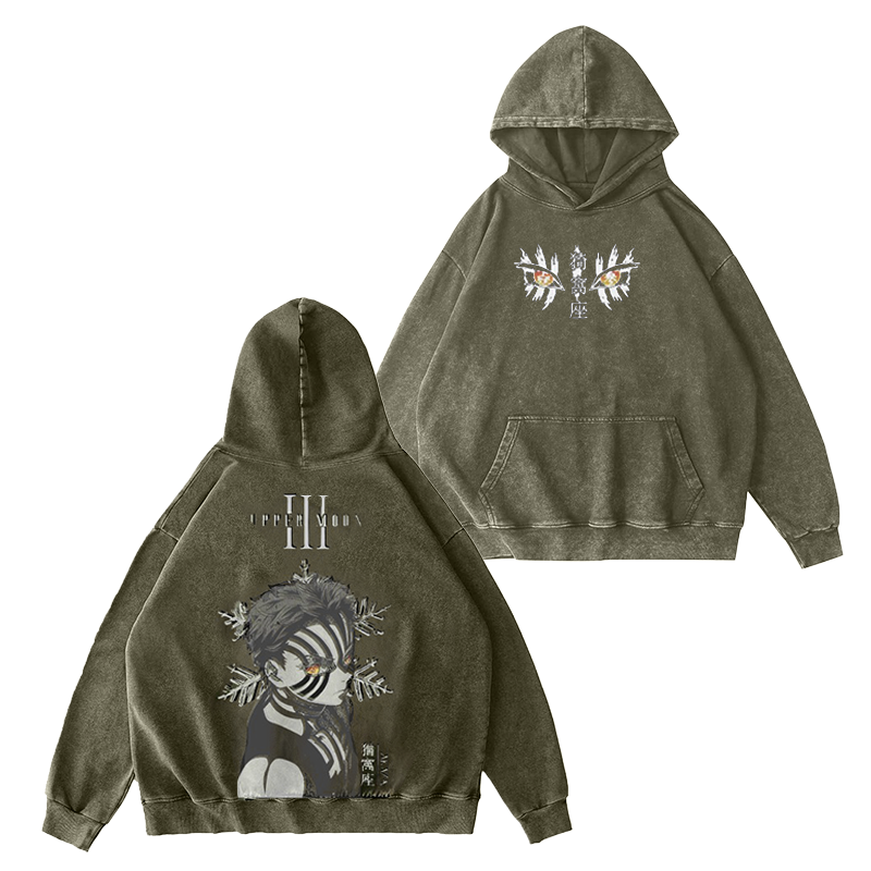 Akaza,Demon Slayer Vintage Hoodie