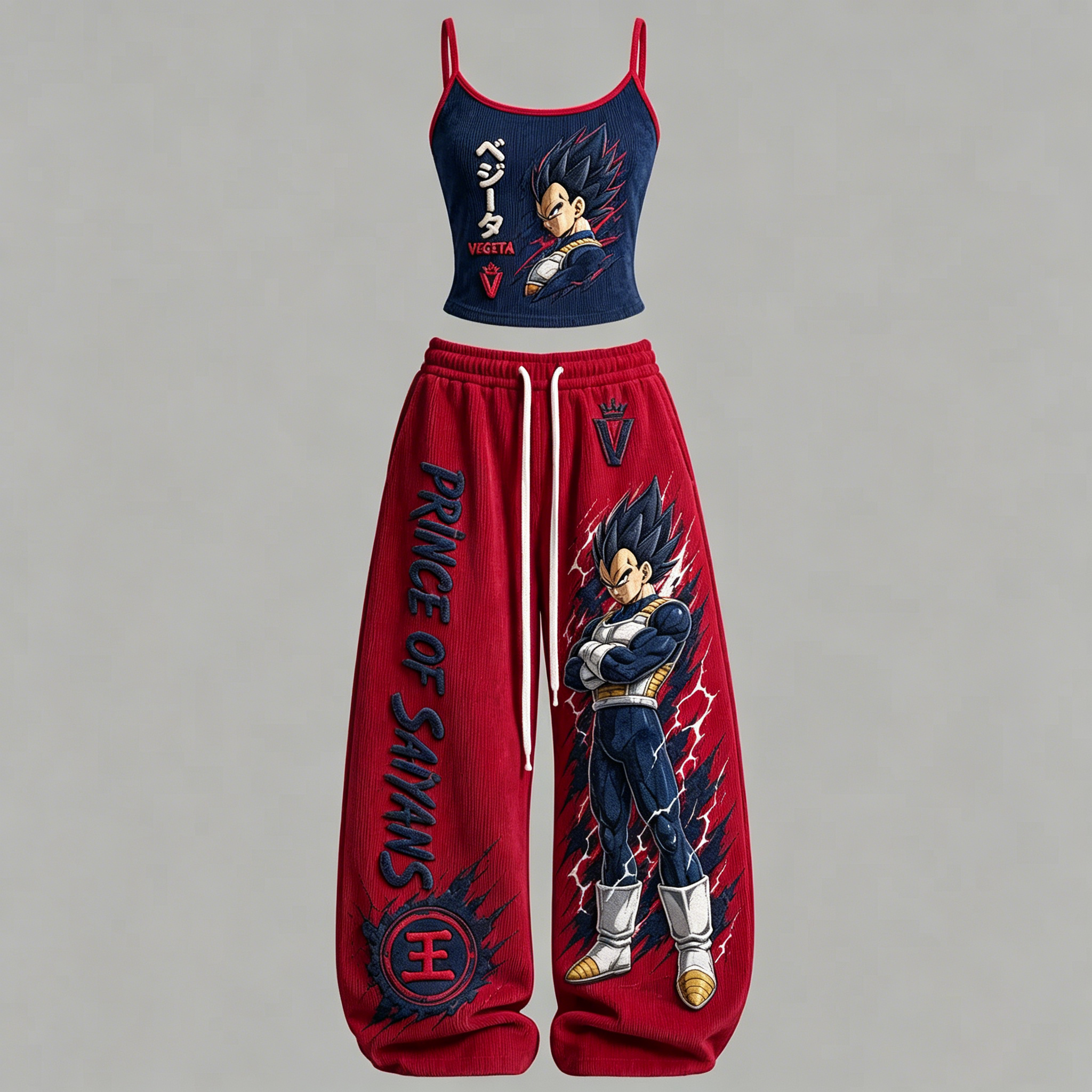 DRAGON BALL Top & Elasticated Trousers Corduroy Two-Piece Set