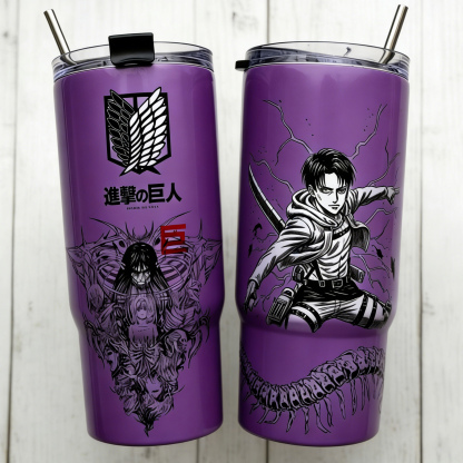 Attack on Titan Themed engraved Stanley Tumbler Cup