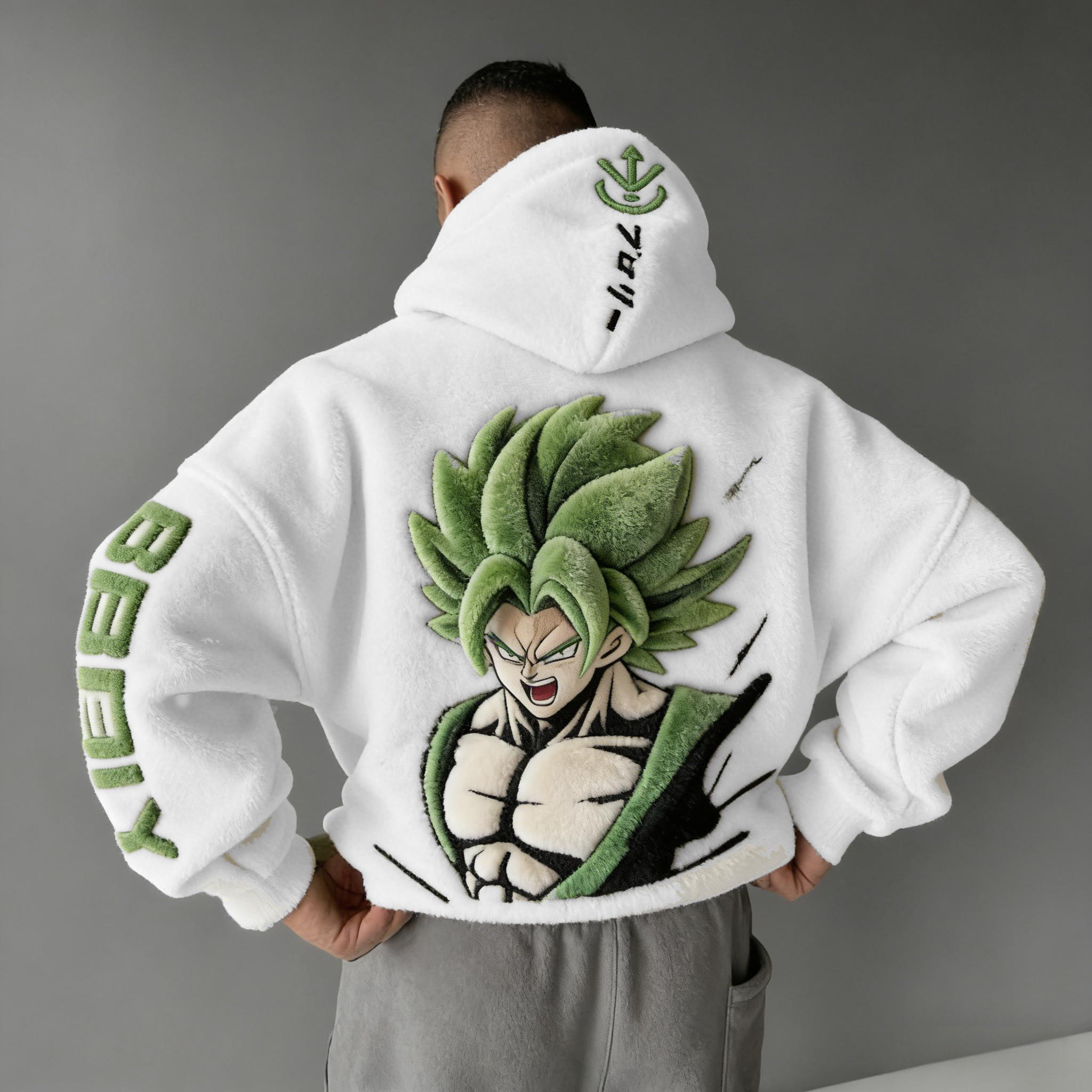 Yami Sukehiro x Black Bulls Black Clover Color-blocked Plush Hoodie