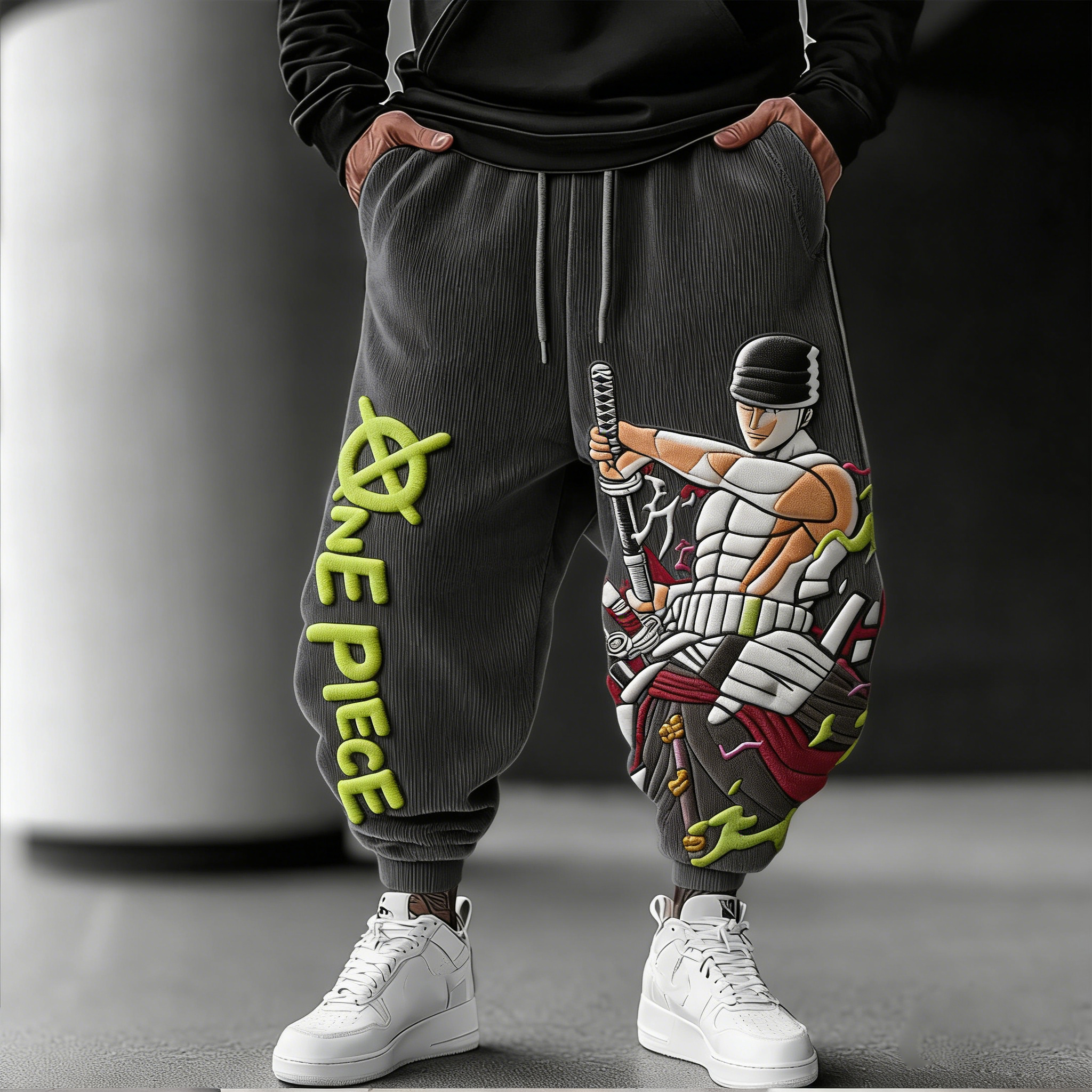 ONE PIECE: Nico Robin-blocked Plush Pants