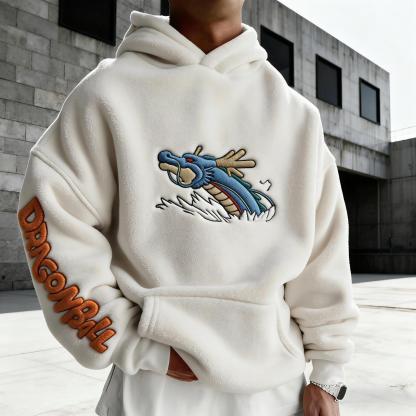 Dragon Ball Color-blocked Plush Hoodie