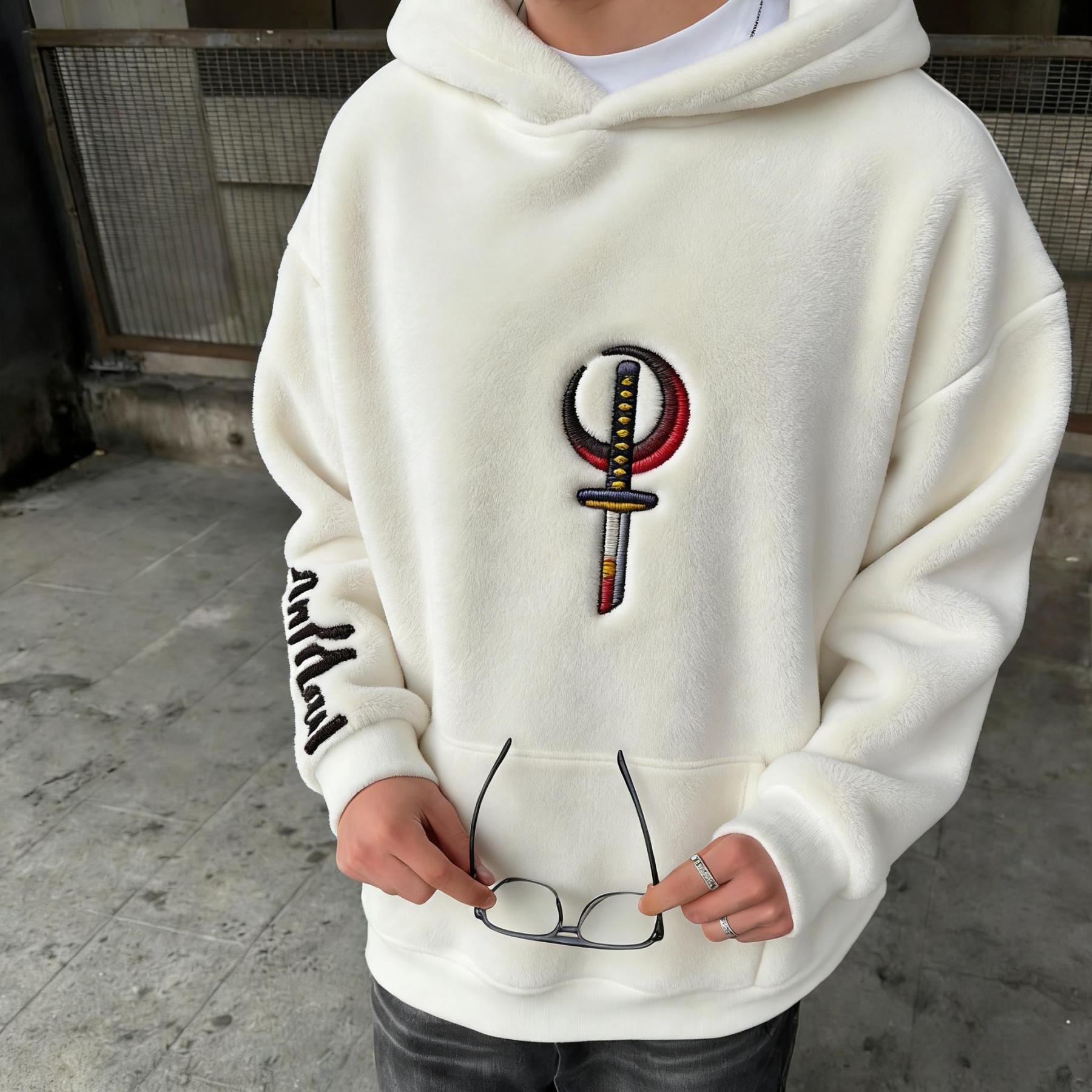 Demon Slayer Color-blocked Plush Hoodie