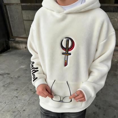 Demon Slayer Color-blocked Plush Hoodie