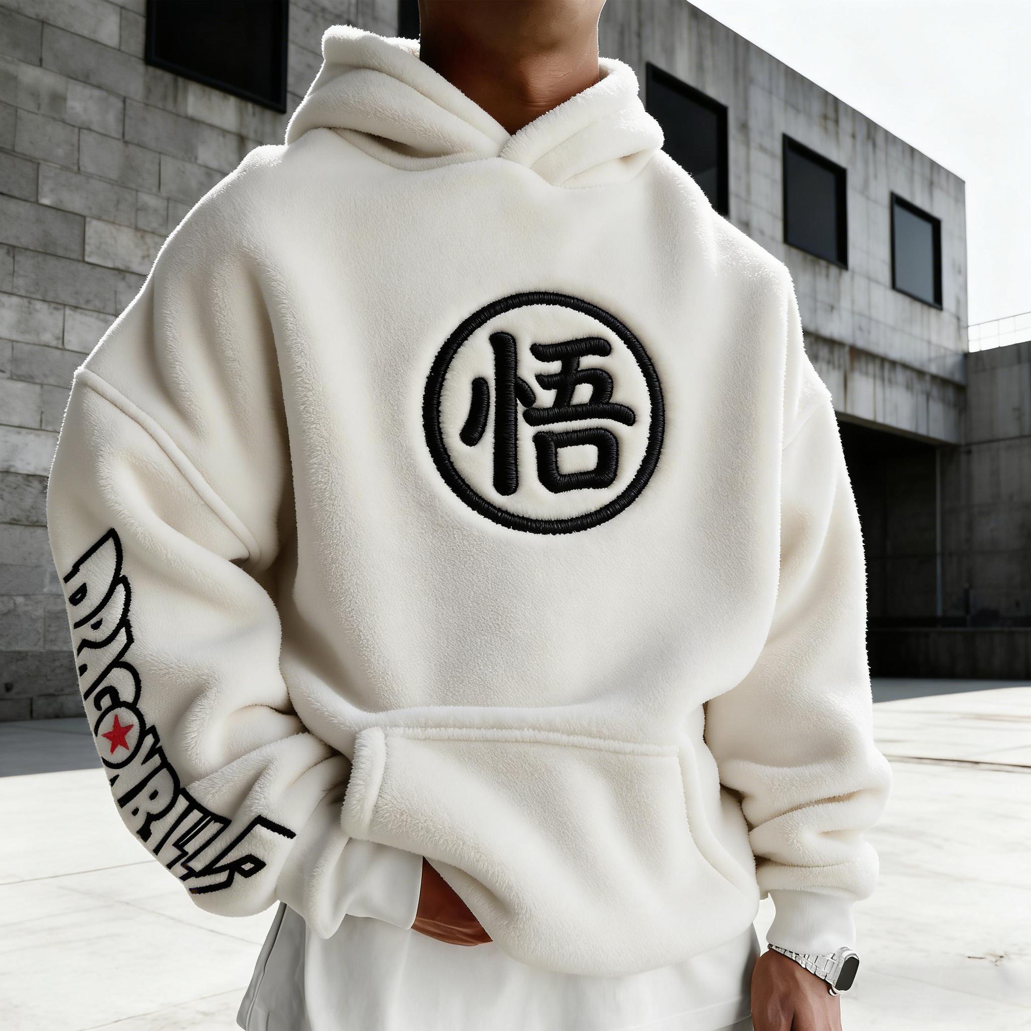 Dragon Ball Color-blocked Plush Hoodie